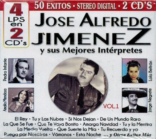 Jose Alfredo Jimenez y sus Mejores Interpretes (4LPS en 2CDs, 50 Exitos Vol. 1) Cro2c-41141