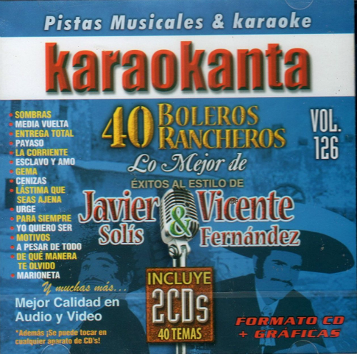 Javier Solis - Vicente Fernandez (40 Boleros Rancheros, Karaokanta 2CDs) Kar2-7126