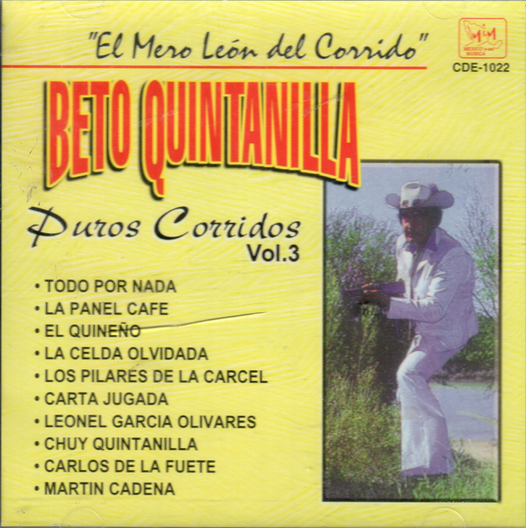 Beto Quintanilla (Cd Vol#3 Puros Corridos) CDE-1022