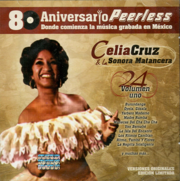 Celia Cruz (CD con La Sonora Matancera 80 Aniversario 24 Exitos Volumen 1 Peereless-755455)