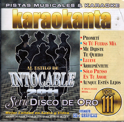 Karaokanta CD Al Estilo de Intocable 2011 Jade-1811