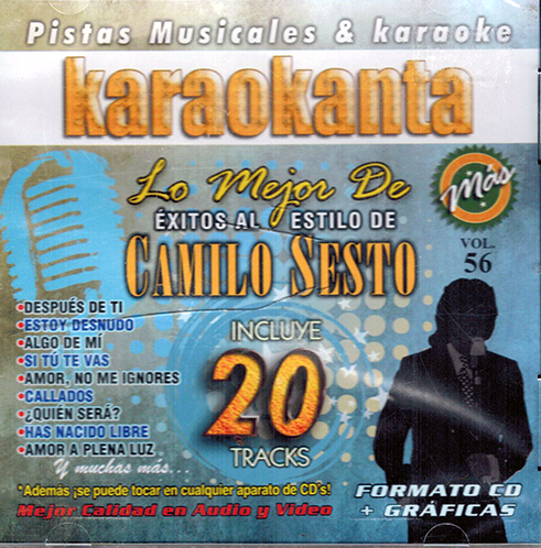 Karaokanta CD Exitos Al Estilo de Camilo Sesto Jade-8056