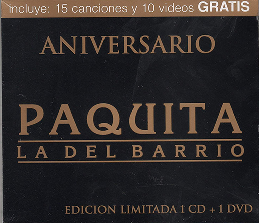 Paquita La Del Barrio (Aniversario CD+DVD) Musart-4485