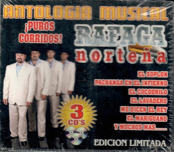 Rafaga Nortena (3CD Puros Corridos, Antologia Nortena) 3DBCD-583 OB N/AZ